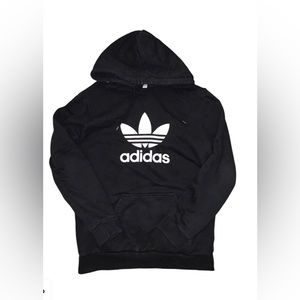 Adidas black pull over sweater hoodie